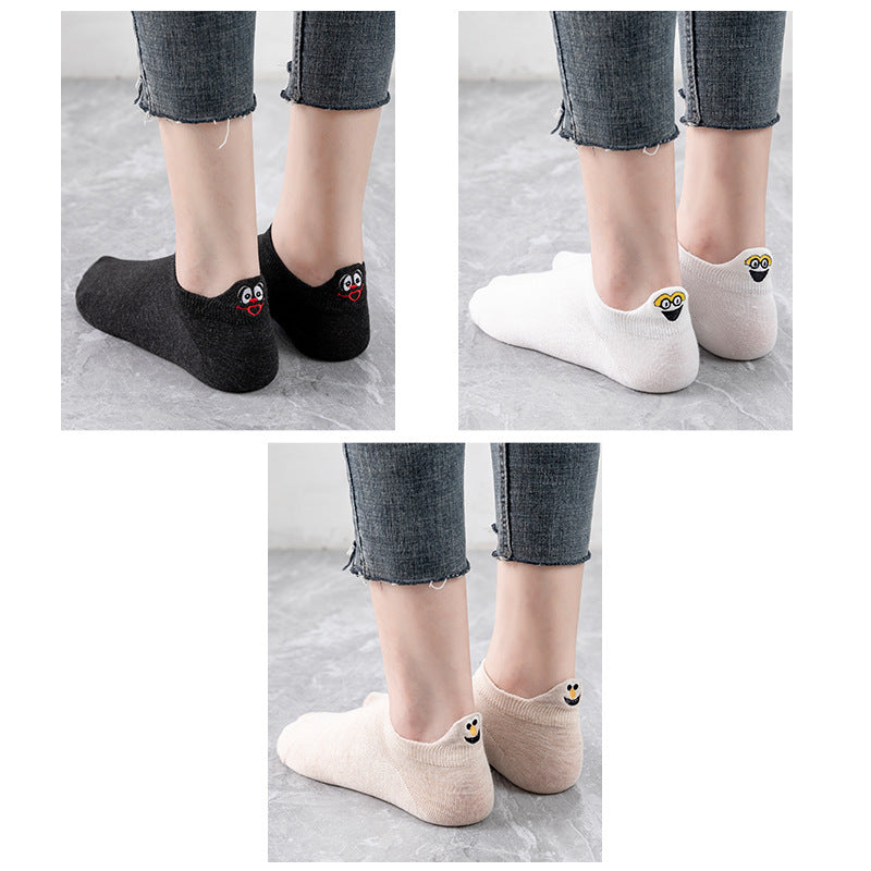 Socks Women's Socks Shallow Mouth Cotton Boat Socks Couples Mid-tube Low