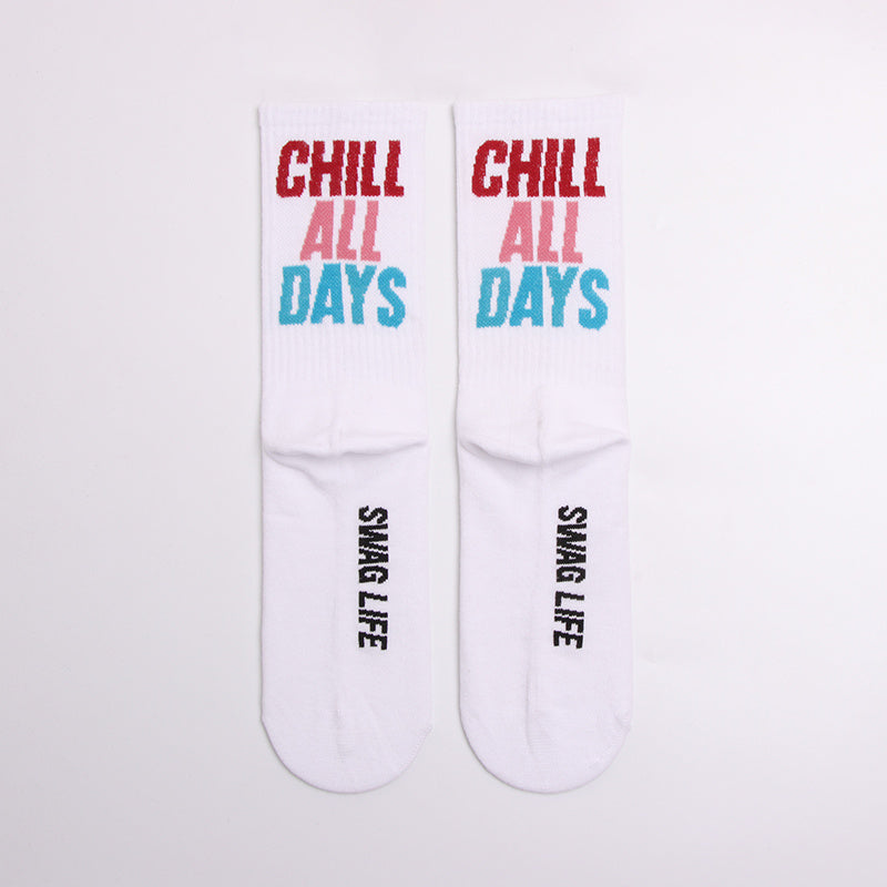 Letter couple long socks