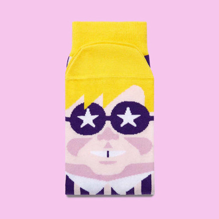 Jacquard Cotton Socks Men And Women Couple Skateboard High