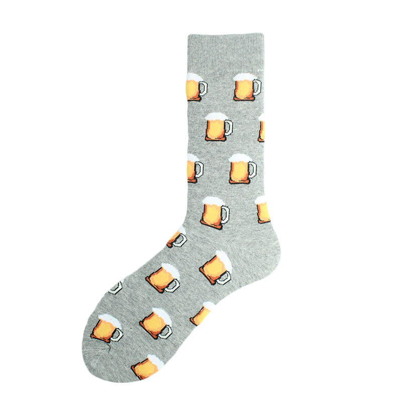 Men's Mid-calf Cotton Socks Jacquard Couple Sex Socks