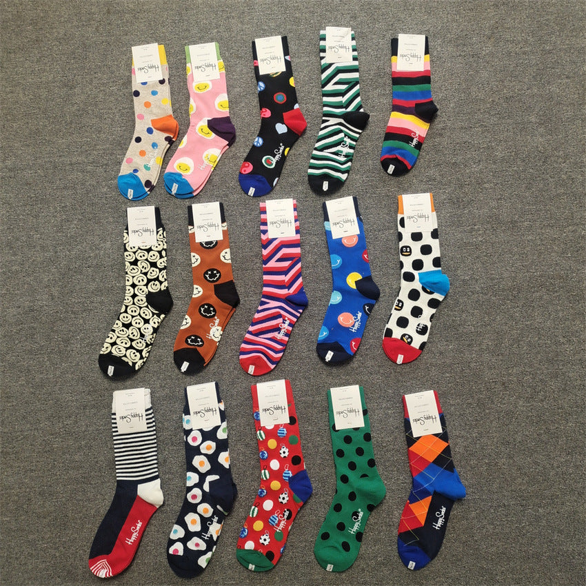 Mid-High Tube Trendy Socks Couple Cotton Sock