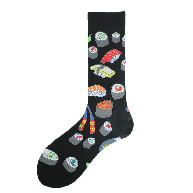 Men's Mid-calf Cotton Socks Jacquard Couple Sex Socks