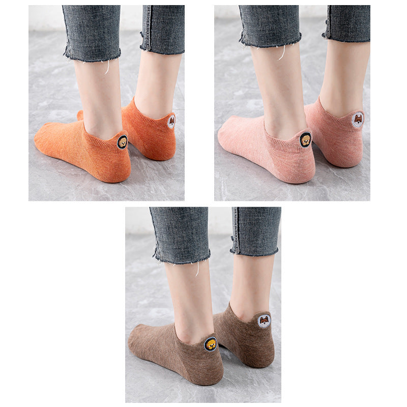 Socks Women's Socks Shallow Mouth Cotton Boat Socks Couples Mid-tube Low