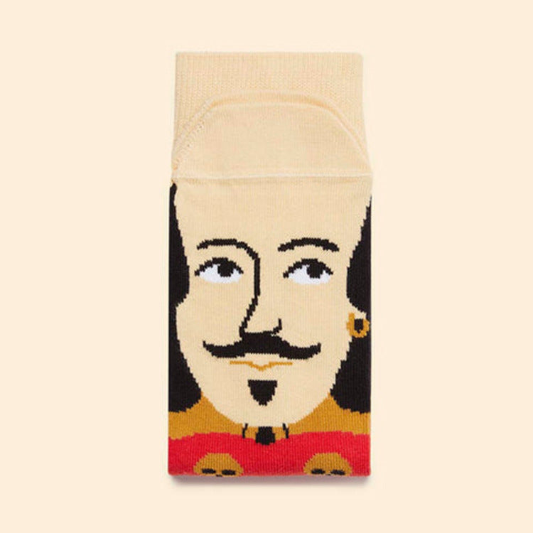 Personalized Cartoon Creative Fun Jacquard Trendy Socks Men And Women Couple Thigh High Socks