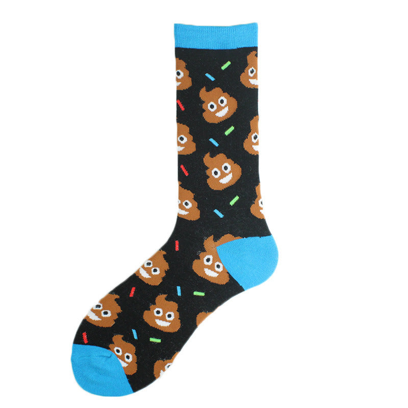 Men's Mid-calf Cotton Socks Jacquard Couple Sex Socks