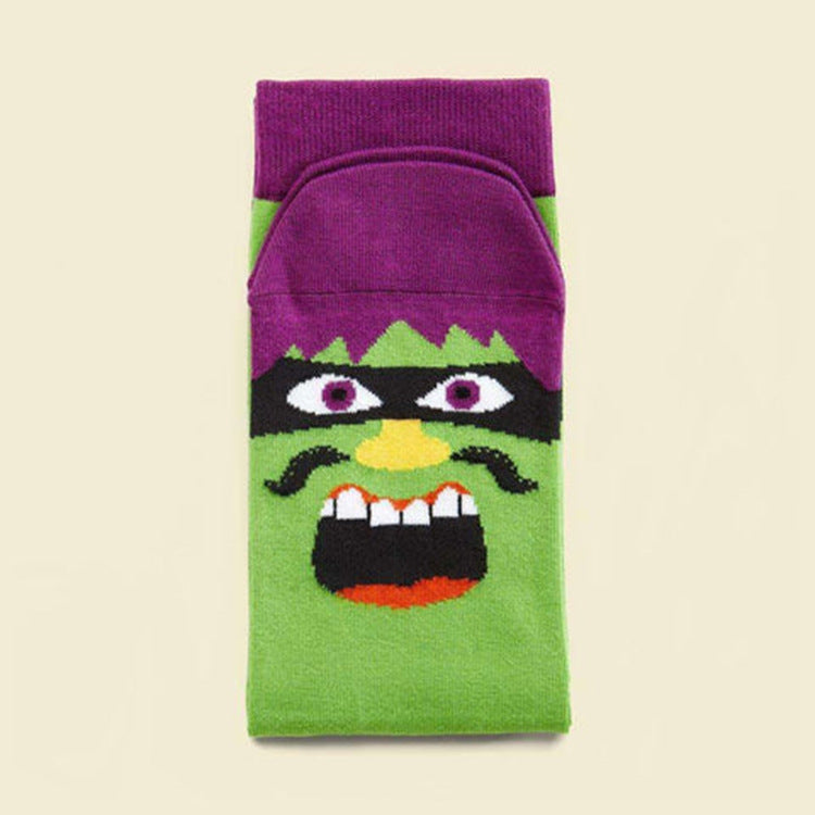 Personalized Cartoon Creative Fun Jacquard Trendy Socks Men And Women Couple Thigh High Socks
