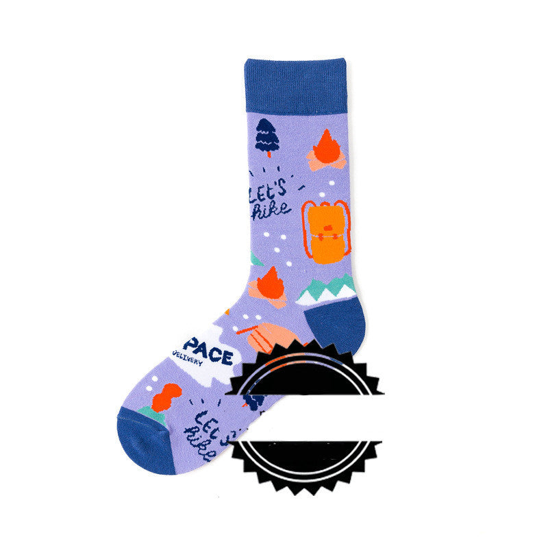 Couple Socks Funny Creative Illustration Socks