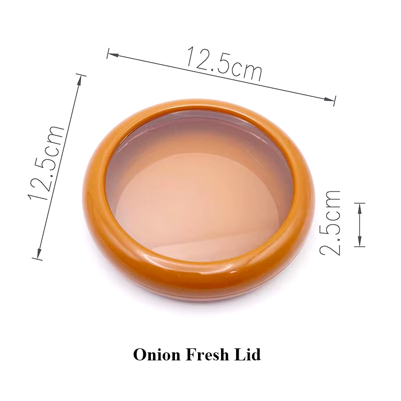 Fruit Vegetable Airtight Fresh Storage Box Lemon Tomato Avocado Preservation Seal Cover Transparent Reusable Kitchen Tools