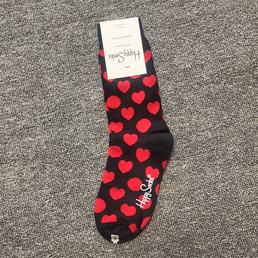 Mid-High Tube Trendy Socks Couple Cotton Sock