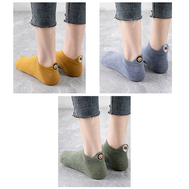 Socks Women's Socks Shallow Mouth Cotton Boat Socks Couples Mid-tube Low