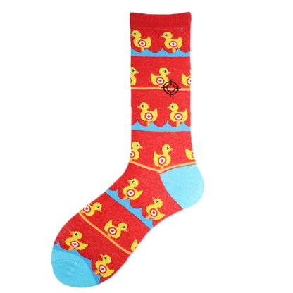 Men's Mid-calf Cotton Socks Jacquard Couple Sex Socks