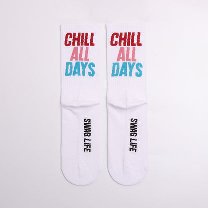 Letter couple long socks
