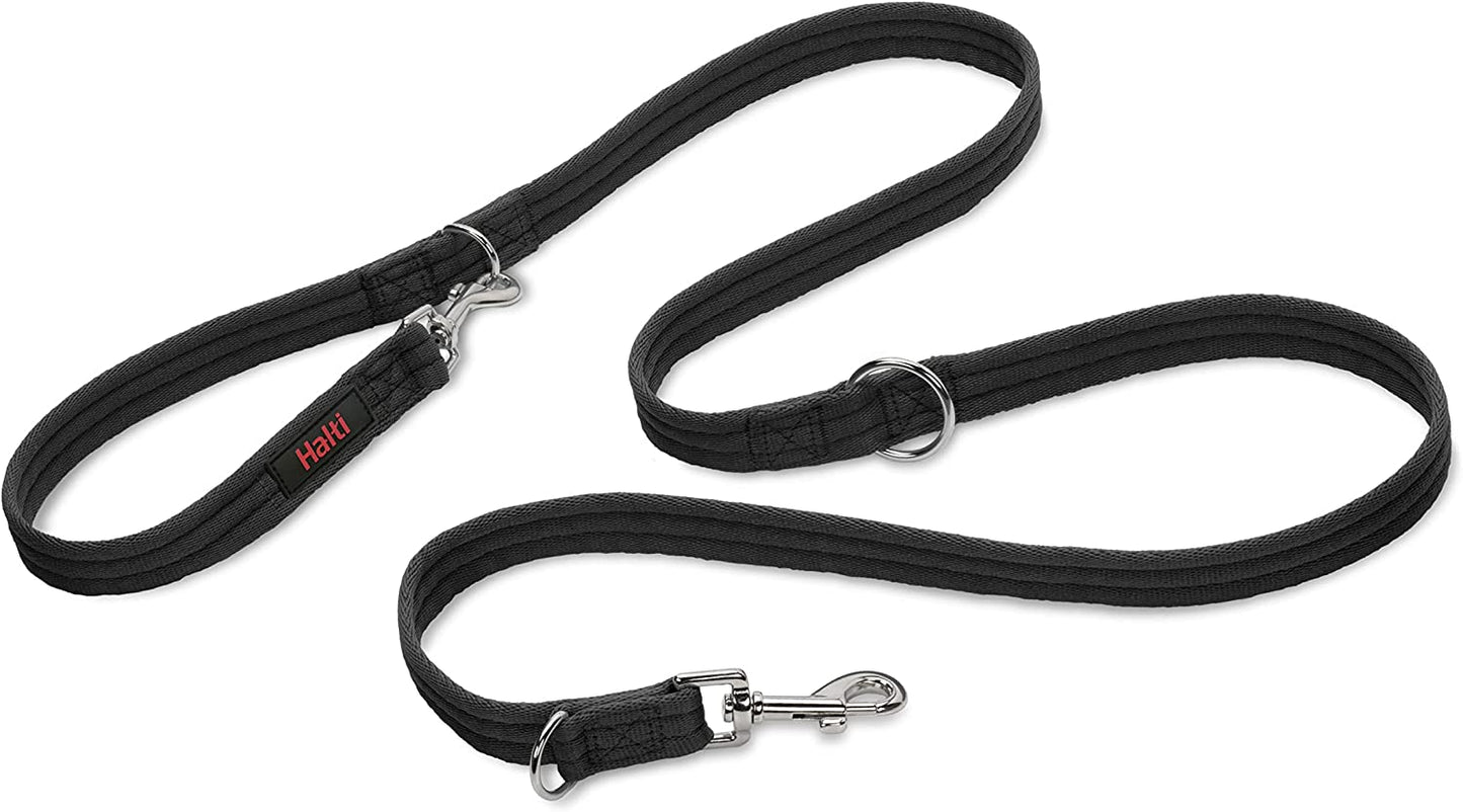 HALTI Training Lead - Professional Dog Lead to Stop Pulling on the Lead, Perfect for Puppy Walks, Easy to Use Double-Ended Dog Leash, Lightweight Soft & Durable (Size Large, Black, 2M)