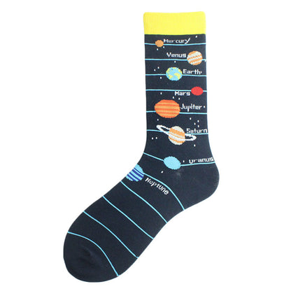 Men's Mid-calf Cotton Socks Jacquard Couple Sex Socks