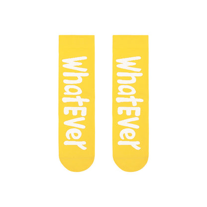 Macaron Solid Color Couple Socks Women's Tube Socks