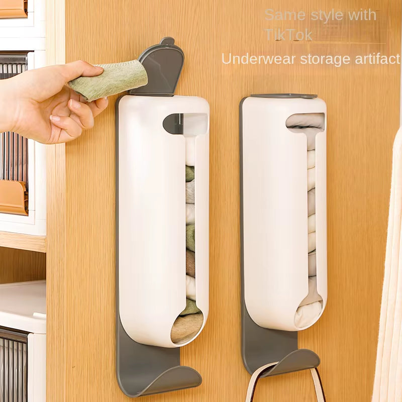 Innovative Wall Mounted Plastic Bag Dispenser Organizer for Kitchen and Home - Easy Access, Neat Organization and Space-Saving