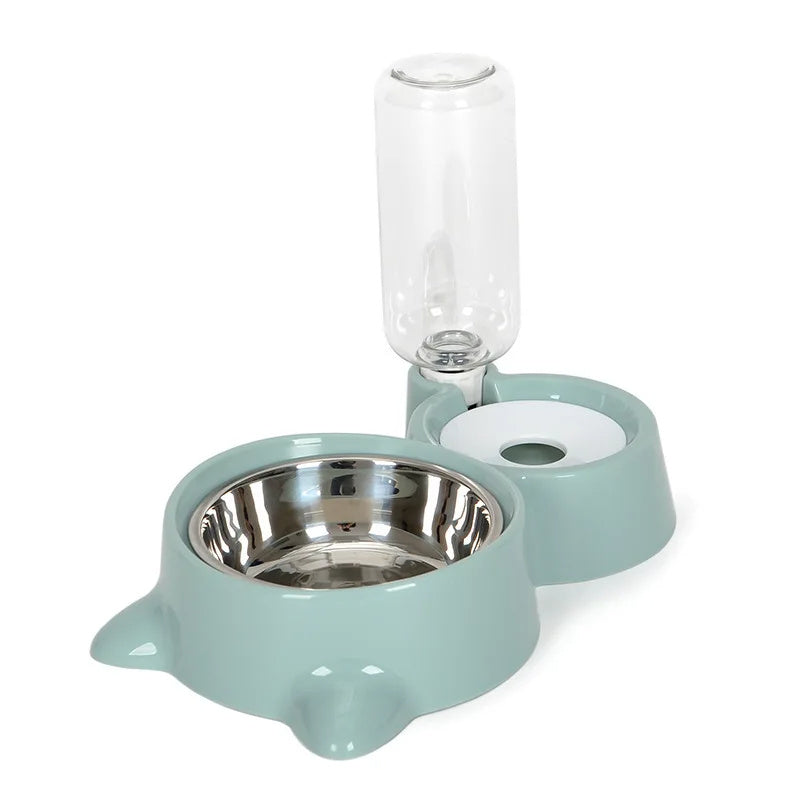 Pet Dog Cat Bowl Fountain Automatic Food Water Feeder Container For Cats Dogs Drinking Pet Articles  Pet Cat Water Dispenser, Automatic Gravity Cat Water Bowl