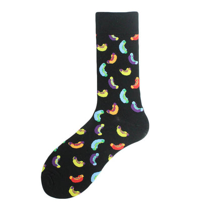 Men's Mid-calf Cotton Socks Jacquard Couple Sex Socks