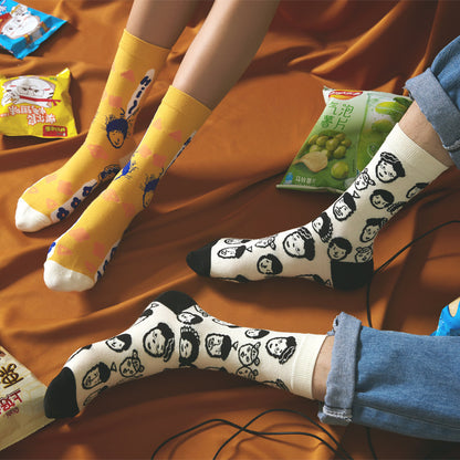 Socks Female Spring And Summer Personality Cartoon Couple Socks