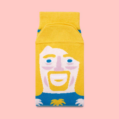 Personalized Cartoon Creative Fun Jacquard Trendy Socks Men And Women Couple Thigh High Socks
