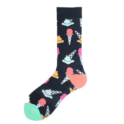 Men's Mid-calf Cotton Socks Jacquard Couple Sex Socks
