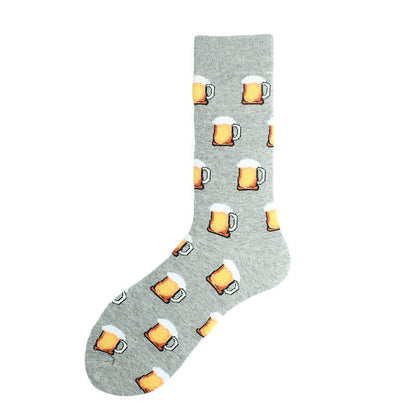Men's Mid-calf Cotton Socks Jacquard Couple Sex Socks