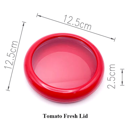 Fruit Vegetable Airtight Fresh Storage Box Lemon Tomato Avocado Preservation Seal Cover Transparent Reusable Kitchen Tools