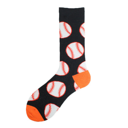 Men's Mid-calf Cotton Socks Jacquard Couple Sex Socks