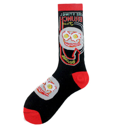 Men's Mid-calf Cotton Socks Jacquard Couple Sex Socks