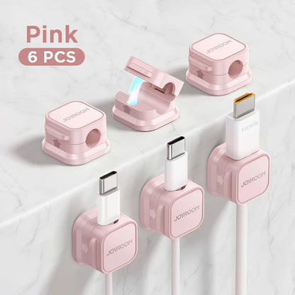 Magnetic Cable Clips Cable Smooth Adjustable Cord Holder under Desk Cable Management Wire Keeper Cable Organizer Holder