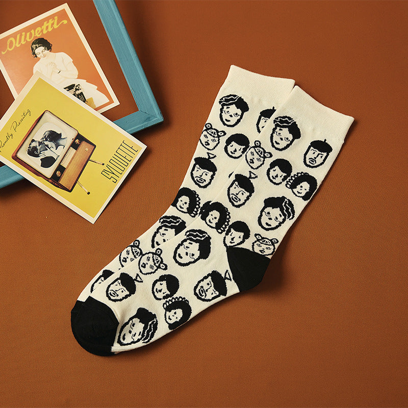 Socks Female Spring And Summer Personality Cartoon Couple Socks