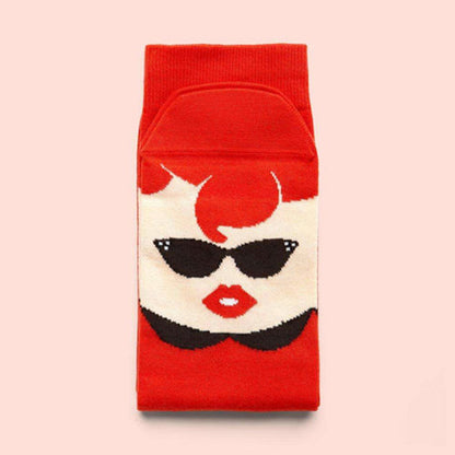 Jacquard Cotton Socks Men And Women Couple Skateboard High