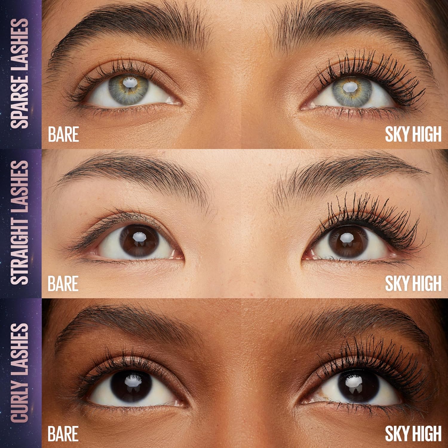 New York Lash Sensational Sky High Mascara, Volumising & Lengthening Mascara, Washable Flake-Free Formula Infused with Bamboo Extract & Fibres, 7 Ml, Shade: 01, Black