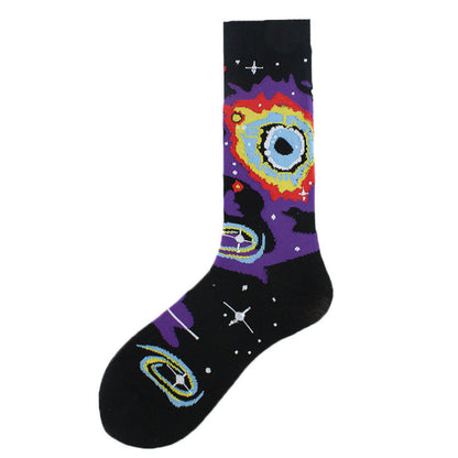 Men's Mid-calf Cotton Socks Jacquard Couple Sex Socks