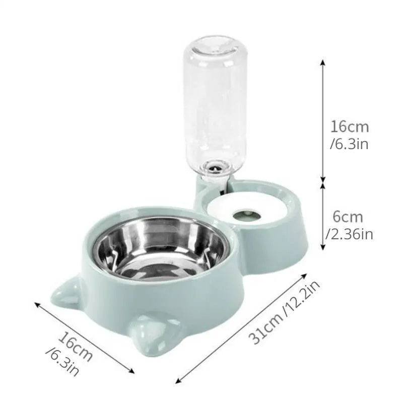 Pet Dog Cat Bowl Fountain Automatic Food Water Feeder Container For Cats Dogs Drinking Pet Articles  Pet Cat Water Dispenser, Automatic Gravity Cat Water Bowl