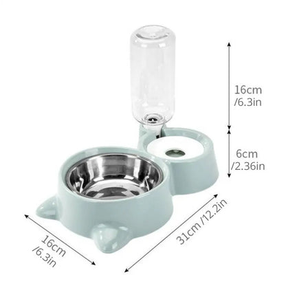 Pet Dog Cat Bowl Fountain Automatic Food Water Feeder Container For Cats Dogs Drinking Pet Articles  Pet Cat Water Dispenser, Automatic Gravity Cat Water Bowl