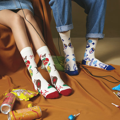 Socks Female Spring And Summer Personality Cartoon Couple Socks