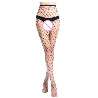 Women Sexy Lingerie Stockings Garter Belt Stripe Elastic Stockings Black Fishnet Stocking Thigh Sheer Tights Pantyhose Dropship