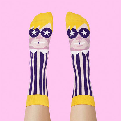 Jacquard Cotton Socks Men And Women Couple Skateboard High