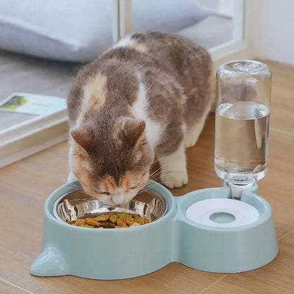 Pet Dog Cat Bowl Fountain Automatic Food Water Feeder Container For Cats Dogs Drinking Pet Articles  Pet Cat Water Dispenser, Automatic Gravity Cat Water Bowl