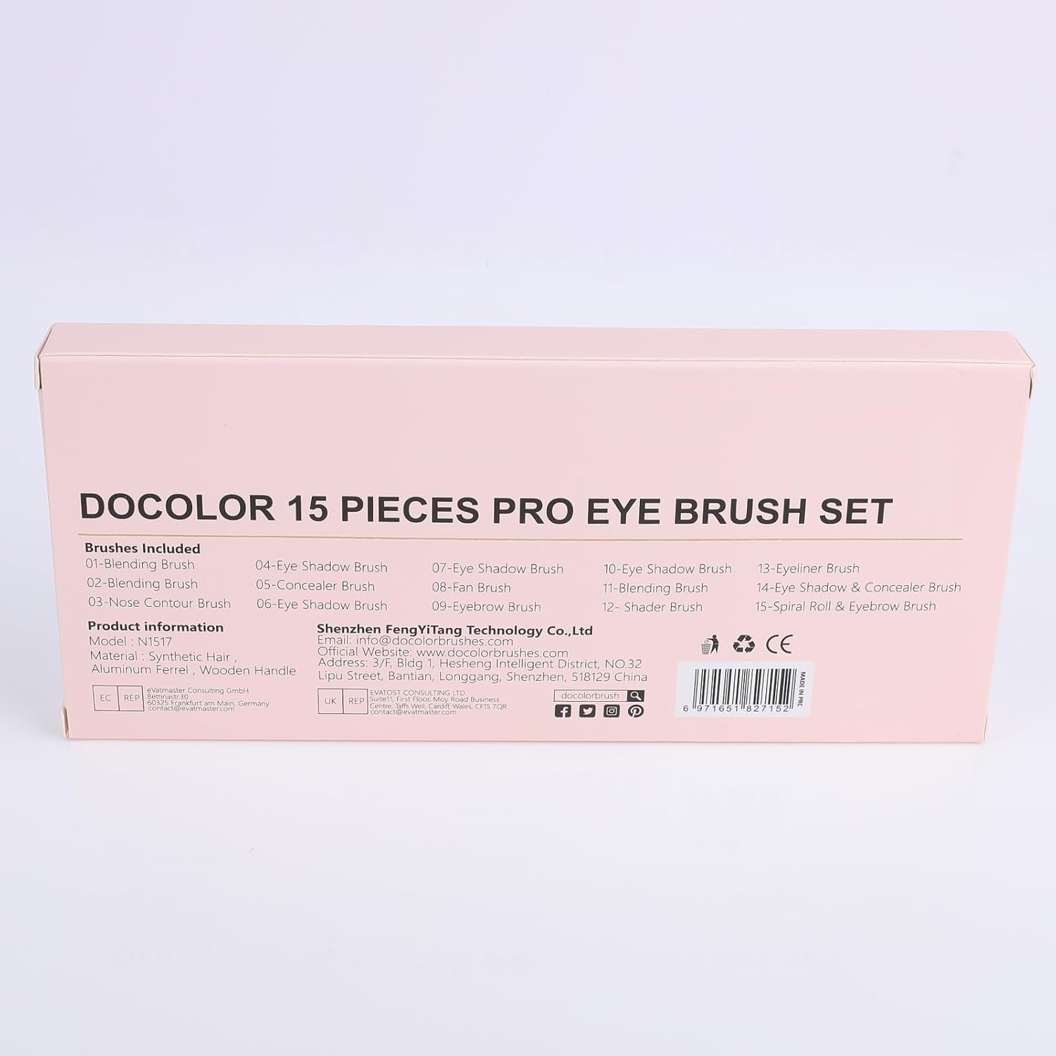 Eye Makeup Brushes 15Pcs Synthetic Eyeshadow Brush Eye Makeup Brush Set with Soft Hairs Professional Eye Shadow Blending Concealer Eyebrow Eye Liners Premium Eye Make up Brushes Set(Pink)