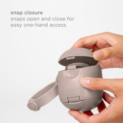On-The-Go Dual Soother Pod, Keep'S Baby'S Binkies Clean and Accessible, Portable for Travel, Nappy Bag Accessory Must Have for Newborns, Taupe