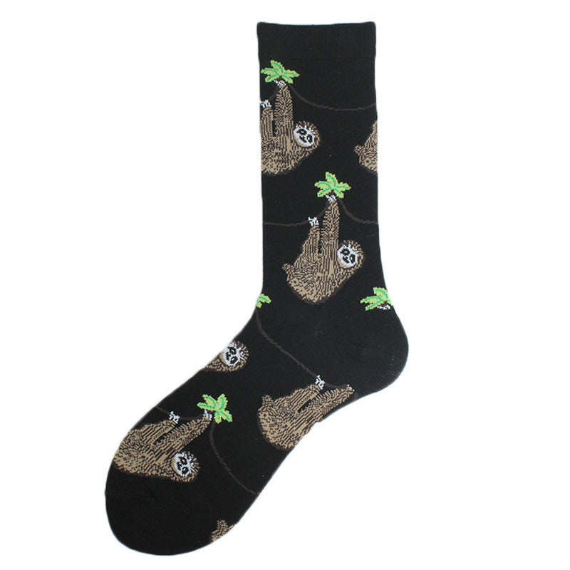 Men's Mid-calf Cotton Socks Jacquard Couple Sex Socks