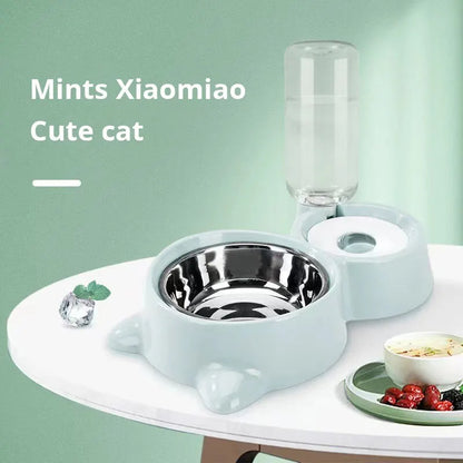 Pet Dog Cat Bowl Fountain Automatic Food Water Feeder Container For Cats Dogs Drinking Pet Articles  Pet Cat Water Dispenser, Automatic Gravity Cat Water Bowl