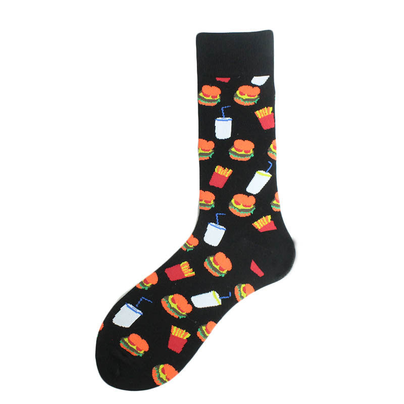 Men's Mid-calf Cotton Socks Jacquard Couple Sex Socks