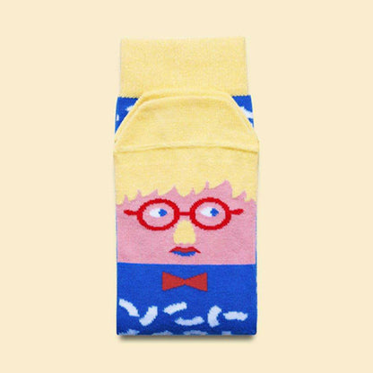 Personalized Cartoon Creative Fun Jacquard Trendy Socks Men And Women Couple Thigh High Socks