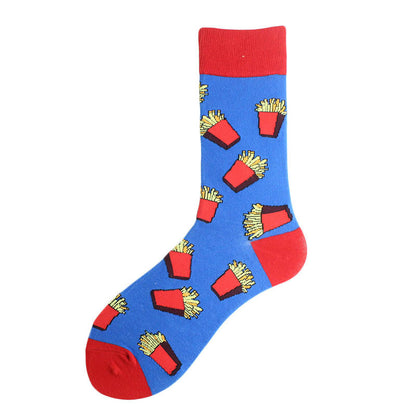 Men's Mid-calf Cotton Socks Jacquard Couple Sex Socks