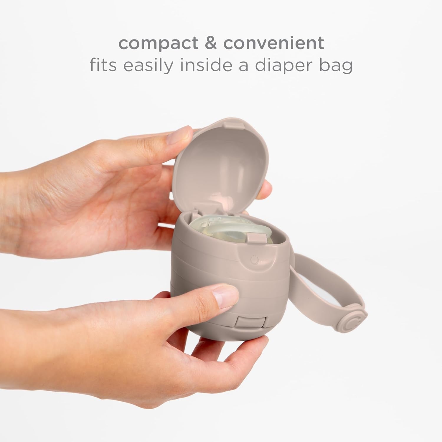 On-The-Go Dual Soother Pod, Keep'S Baby'S Binkies Clean and Accessible, Portable for Travel, Nappy Bag Accessory Must Have for Newborns, Taupe