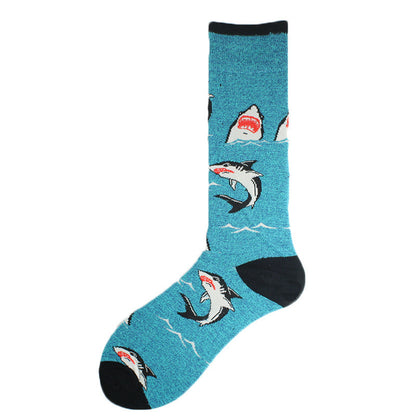 Men's Mid-calf Cotton Socks Jacquard Couple Sex Socks