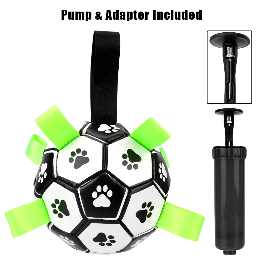 Interactive Pet Football Toys with Grab Tabs Dog Bite Chew Balls Pets Accessories Puppy Outdoor Training Soccer 15Cm